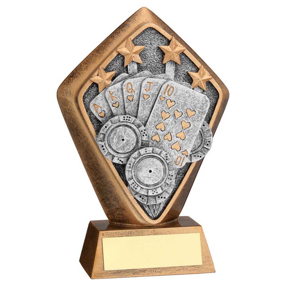 Poker (Cards) Diamond Trophy Plaque