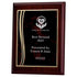 Personalised Freestanding Rosewood Plaque With Red/Gold Aluminium Front - Engraving Included