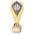 Cooking Gold Plastic Statue Trophy on Cream Marble Base