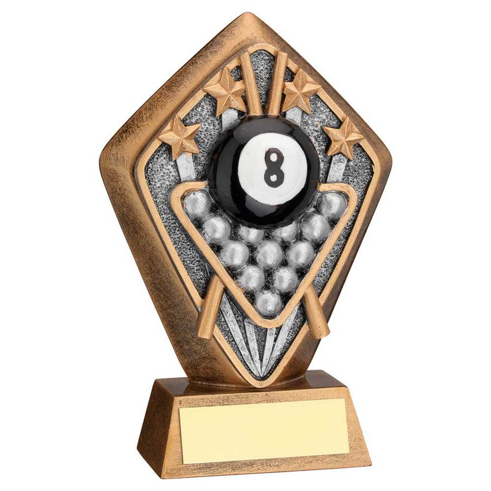 Pool Diamond Trophy Plaque