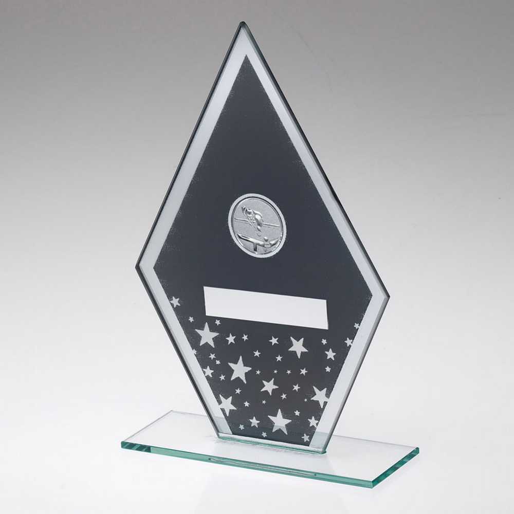 Snooker/Pool Diamond Plaque Glass Award