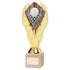 Snooker Gold Plastic Statue Trophy on Cream Marble Base