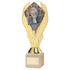 Volleyball Gold Plastic Statue Trophy on Cream Marble Base