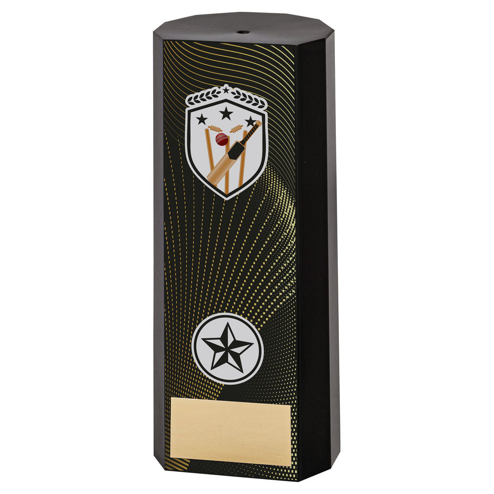 Premier Cricket Plastic Column Trophy - Black