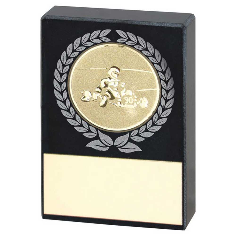 Go Karting Black Marble Block Trophy