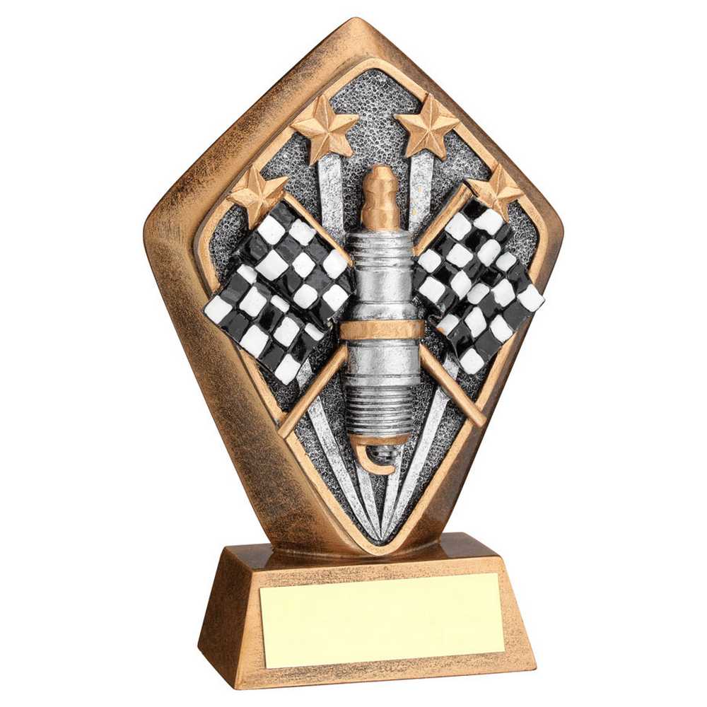 Motorsport Racing Diamond Trophy Plaque