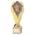 Runner Up Gold Plastic Statue Trophy on Cream Marble Base