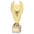 Custom Gold Plastic Statue Trophy on Cream Marble Base