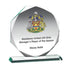 Personalised Jade Glass Award - Octagon (10mm Thick) - 8.75in