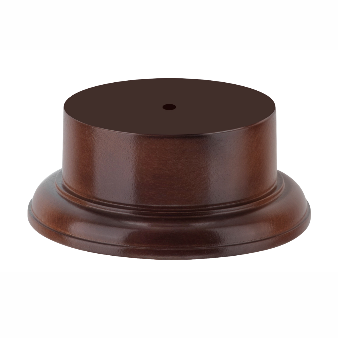 Solid Stained Mahogany Round Plinth Trophy Base