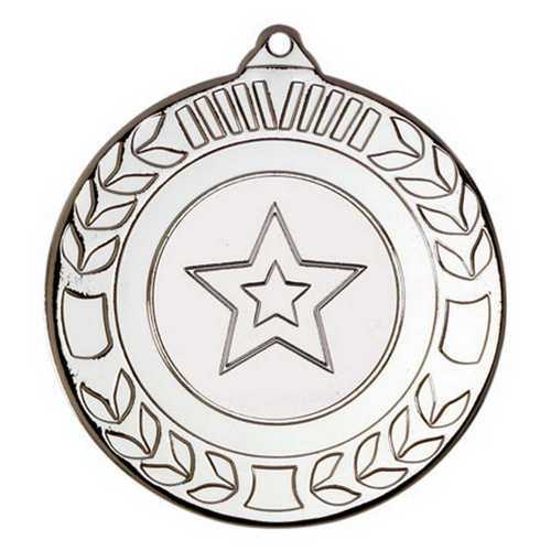 Silver Star Wreath 50mm Medal