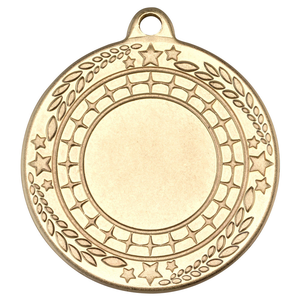 Star Wreath Medal - 50mm Gold