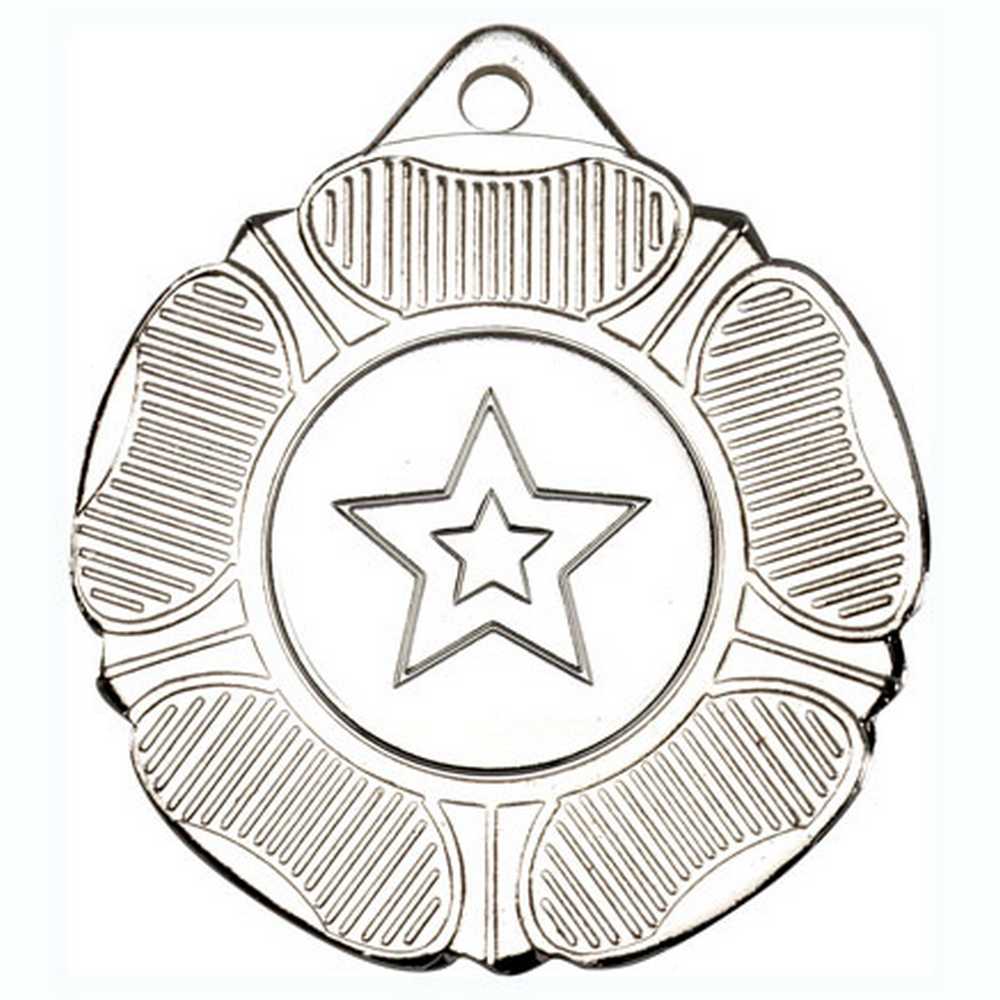 Tudor Rose Medal (50mm) Silver