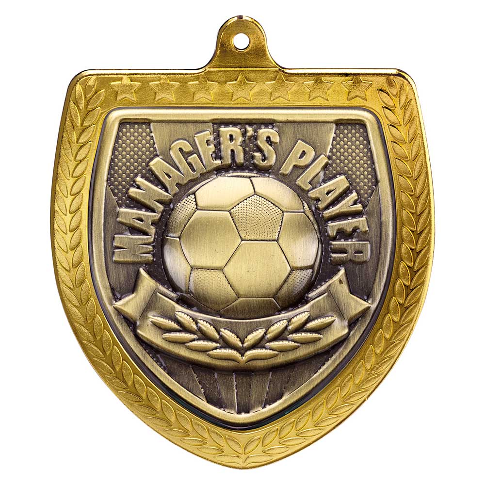 Cobra Football Managers Player Shield Medal (Gold)