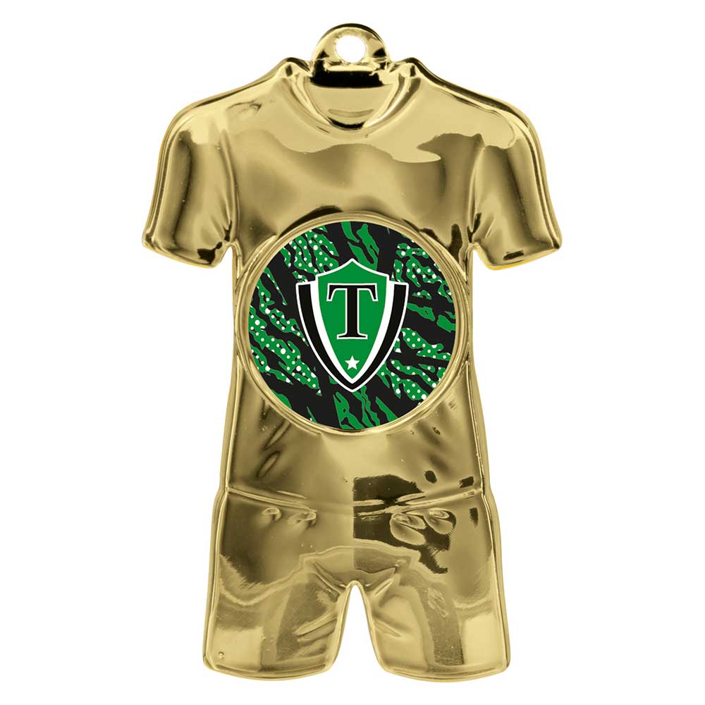 Invincible Football Shirt & Shorts Medal (Gold)