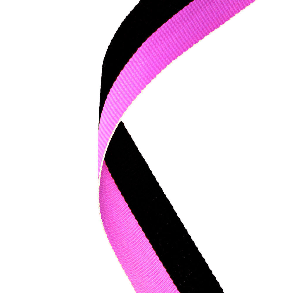 Black and Pink Medal Ribbon with Clip