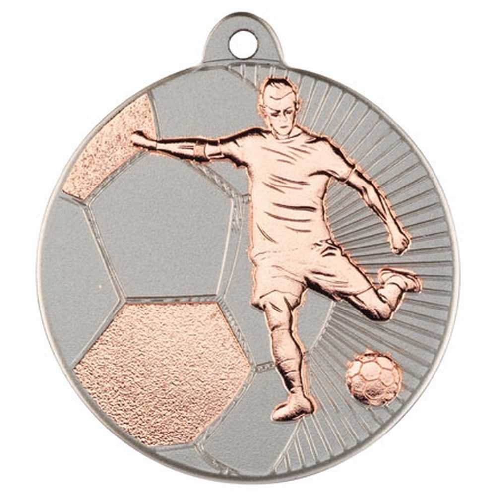 Football Striker Medal (Bronze) (50mm)