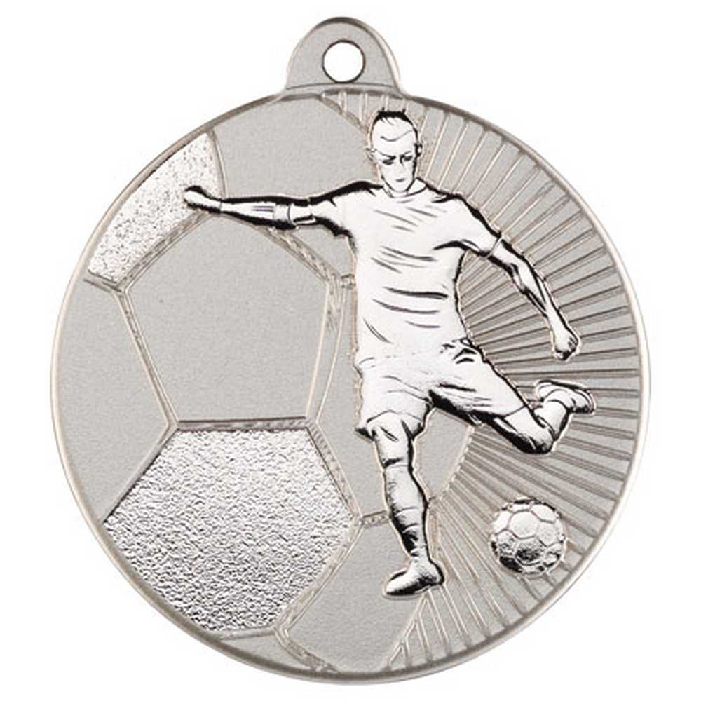 Football Striker Medal (Silver) (50mm)