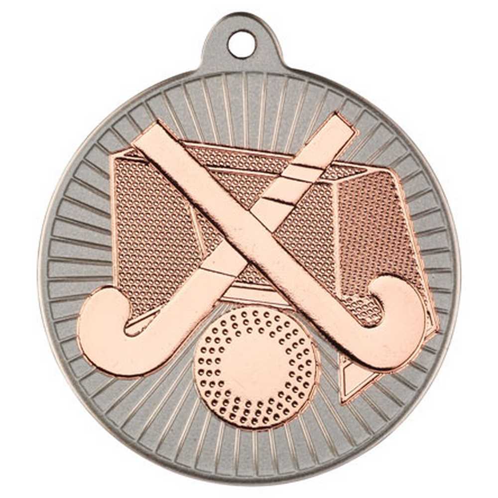 Hockey Metal Medal Silver/Bronze (50mm)