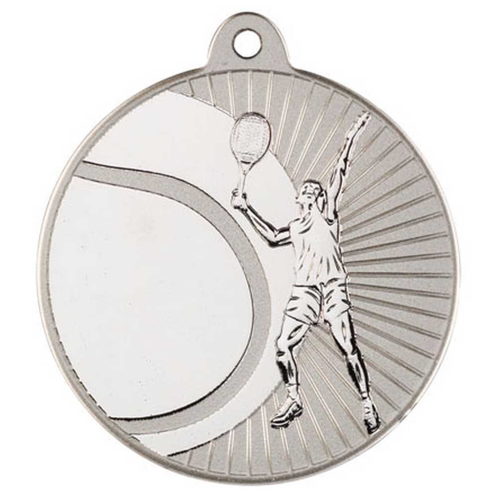 Tennis Metal Medal Silver (50mm)