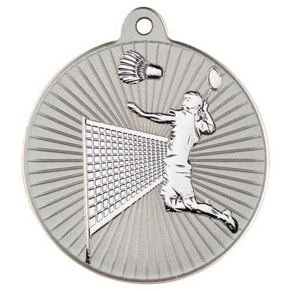 Badminton Metal Medal Silver (50mm)