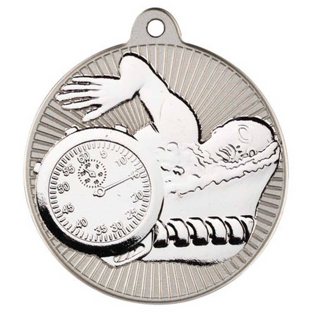 Swimming Metal Medal Silver (50mm)