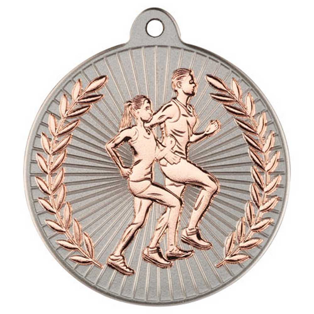 Running Metal Medal Silver/Bronze (50mm)