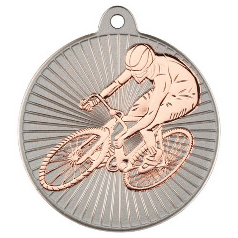 Cycling Metal Medal Silver/Bronze (50mm)