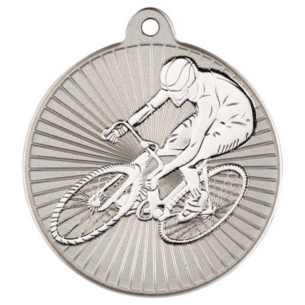 Cycling Metal Medal Silver (50mm)