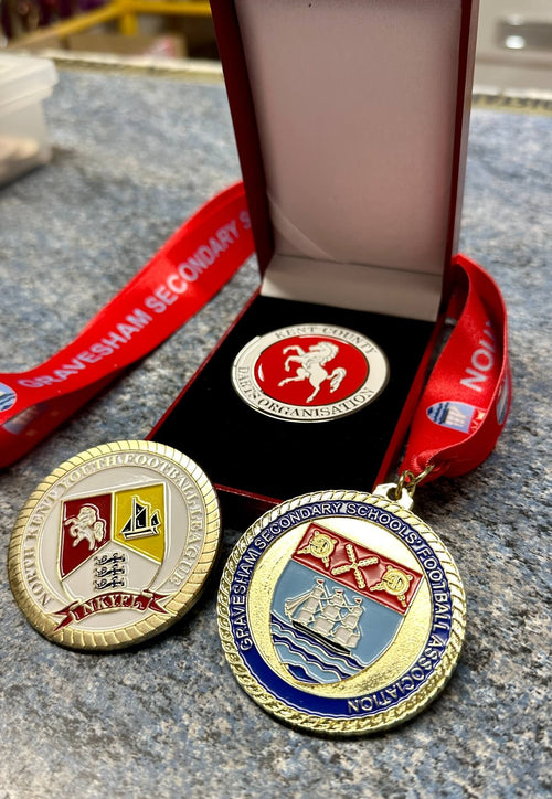 Boxed presentation medals