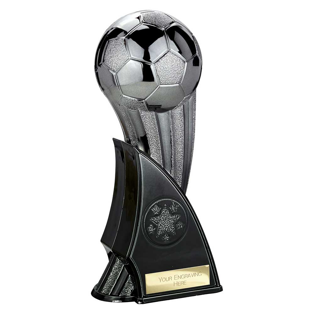 Firestorm Football Trophy (Black/Silver)