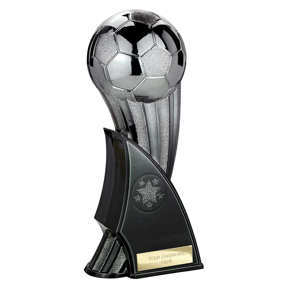 Firestorm Football Trophy (Black/Silver)