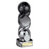 Hat-trick Strike Football Trophy (Black/Silver)