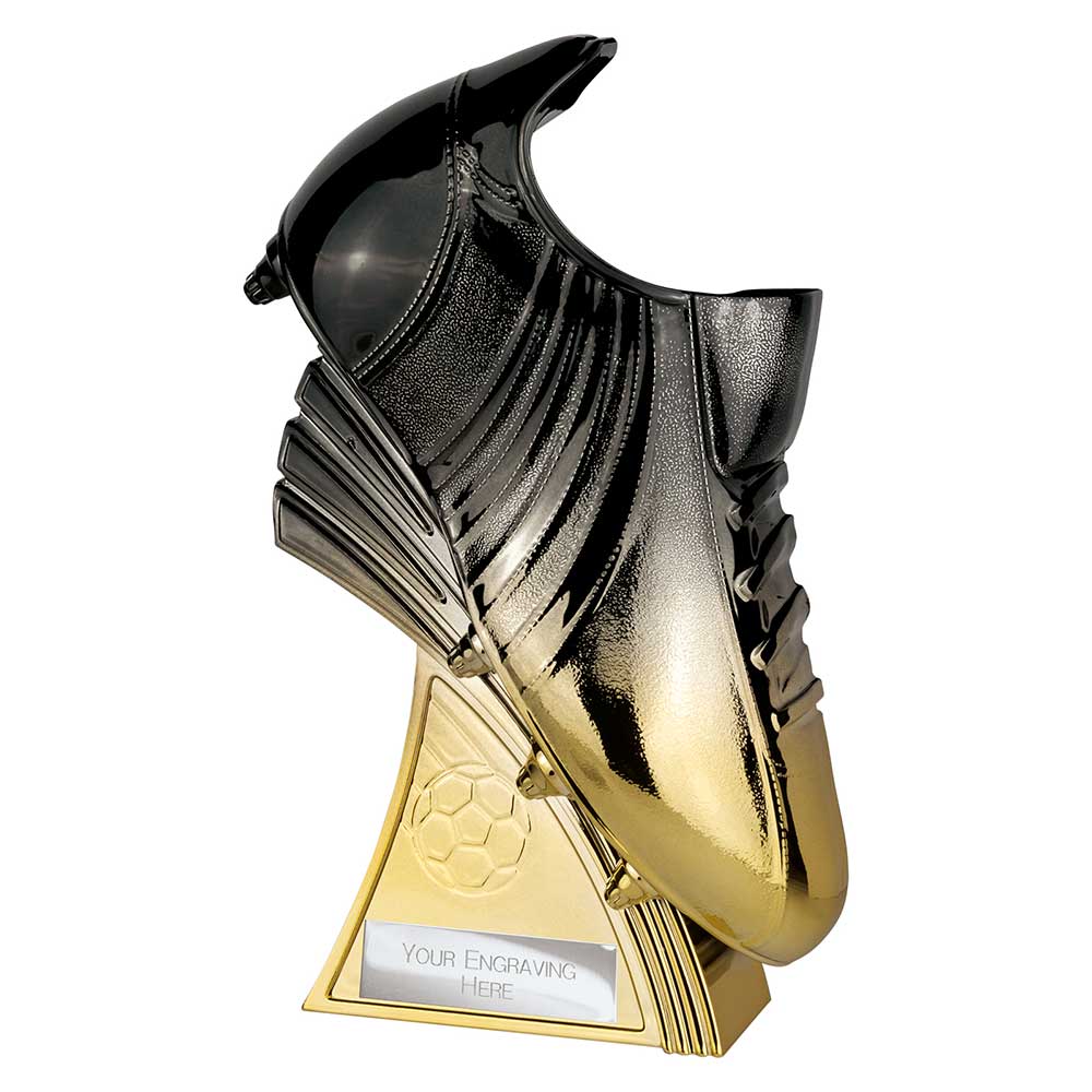 Power Boot Football Trophy (Black/Gold)