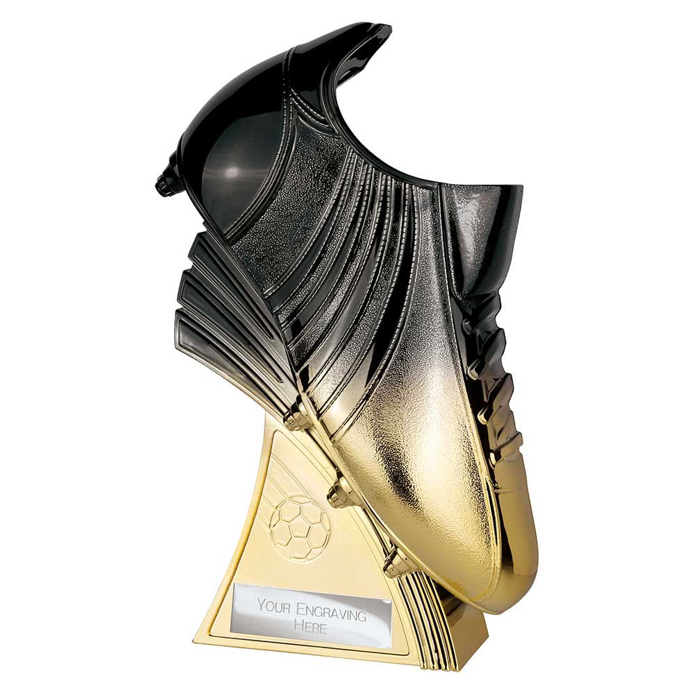 Power Boot Football Trophy (Black/Gold)