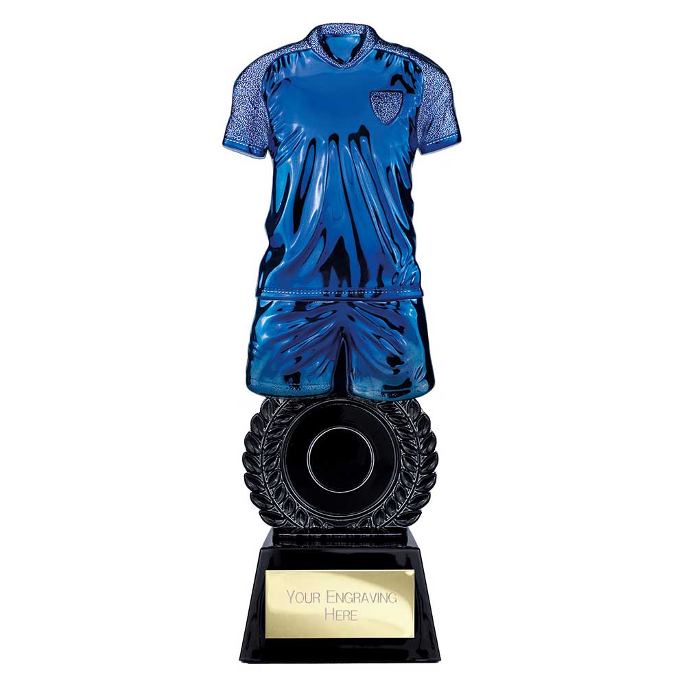 Intensity Football Award - Metallic Blue & Black