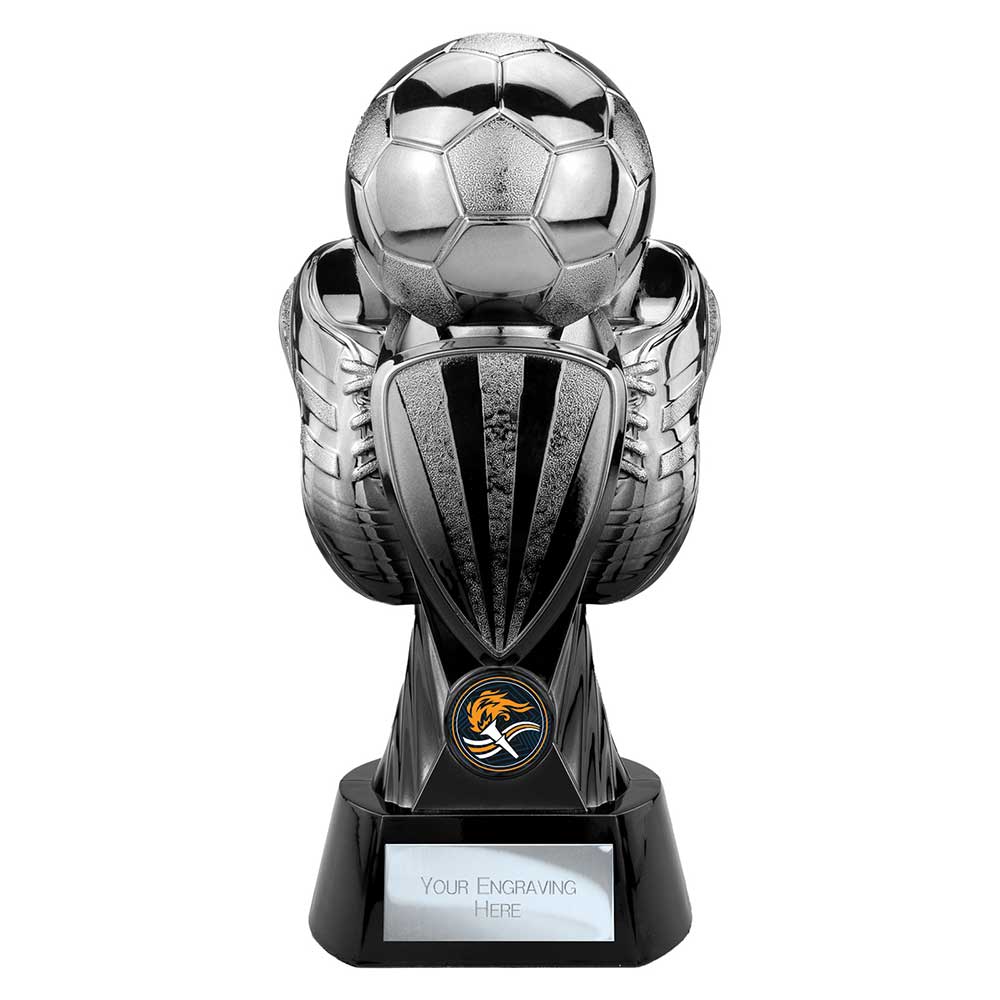 Tournament Football Trophy (Silver & Black)
