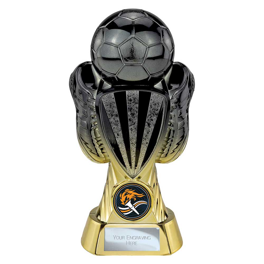 Tournament Football Trophy (Black & Gold)