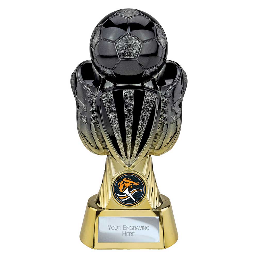 Tournament Football Trophy (Black & Gold)
