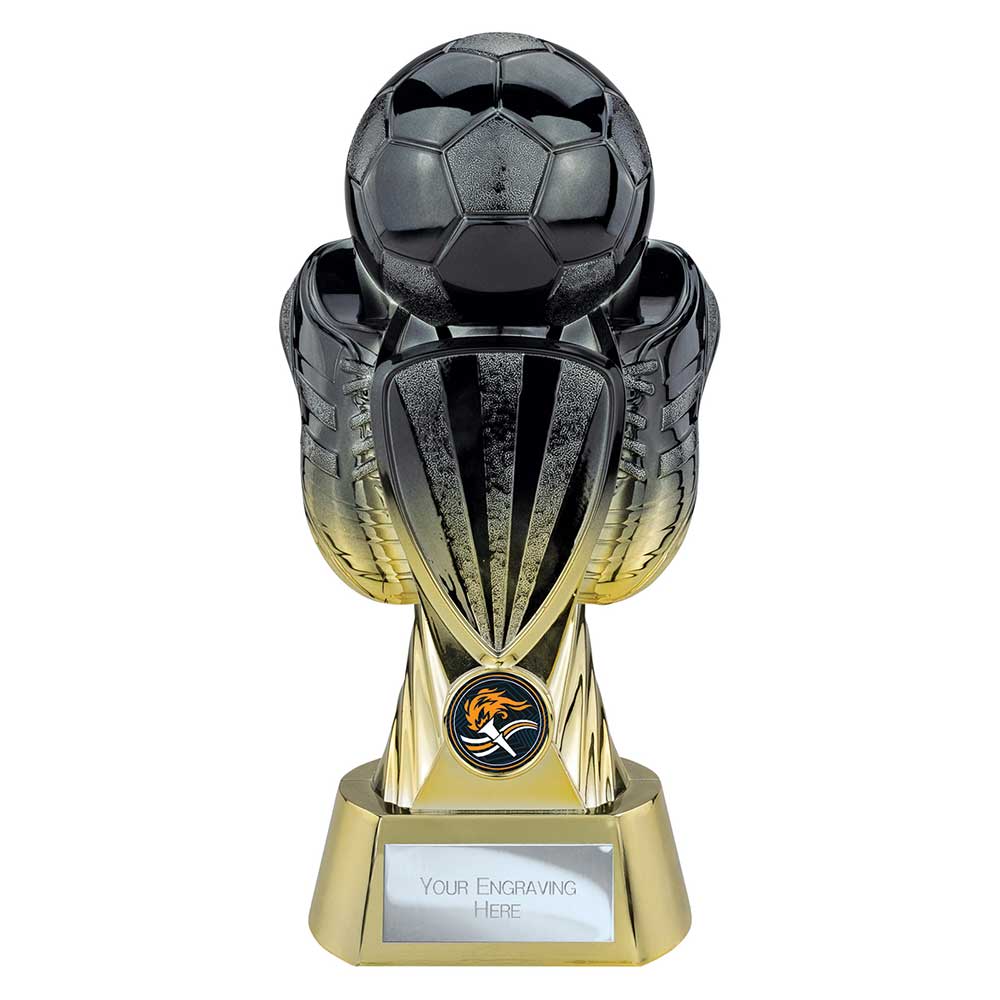 Tournament Football Trophy (Black & Gold)