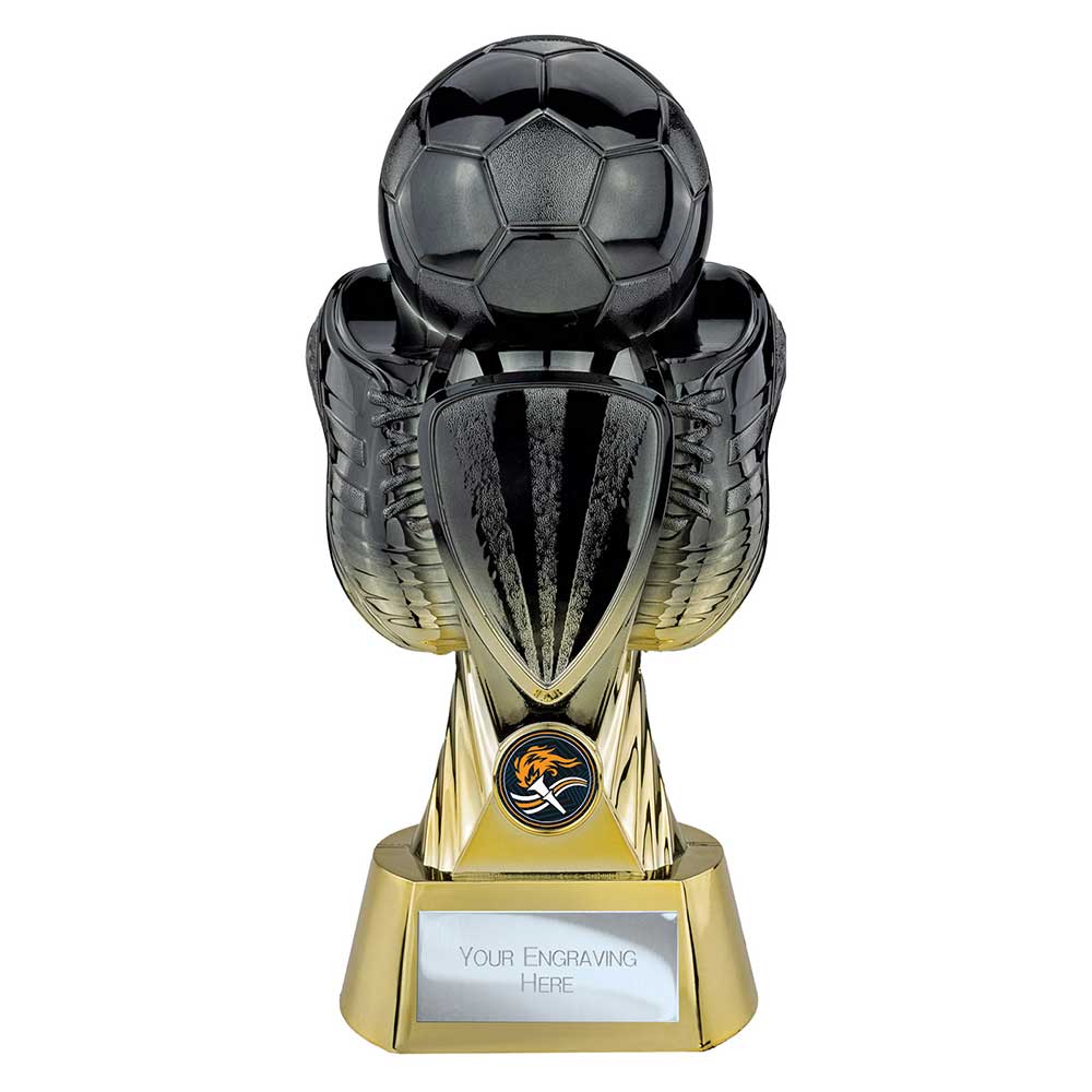 Tournament Football Trophy (Black & Gold)