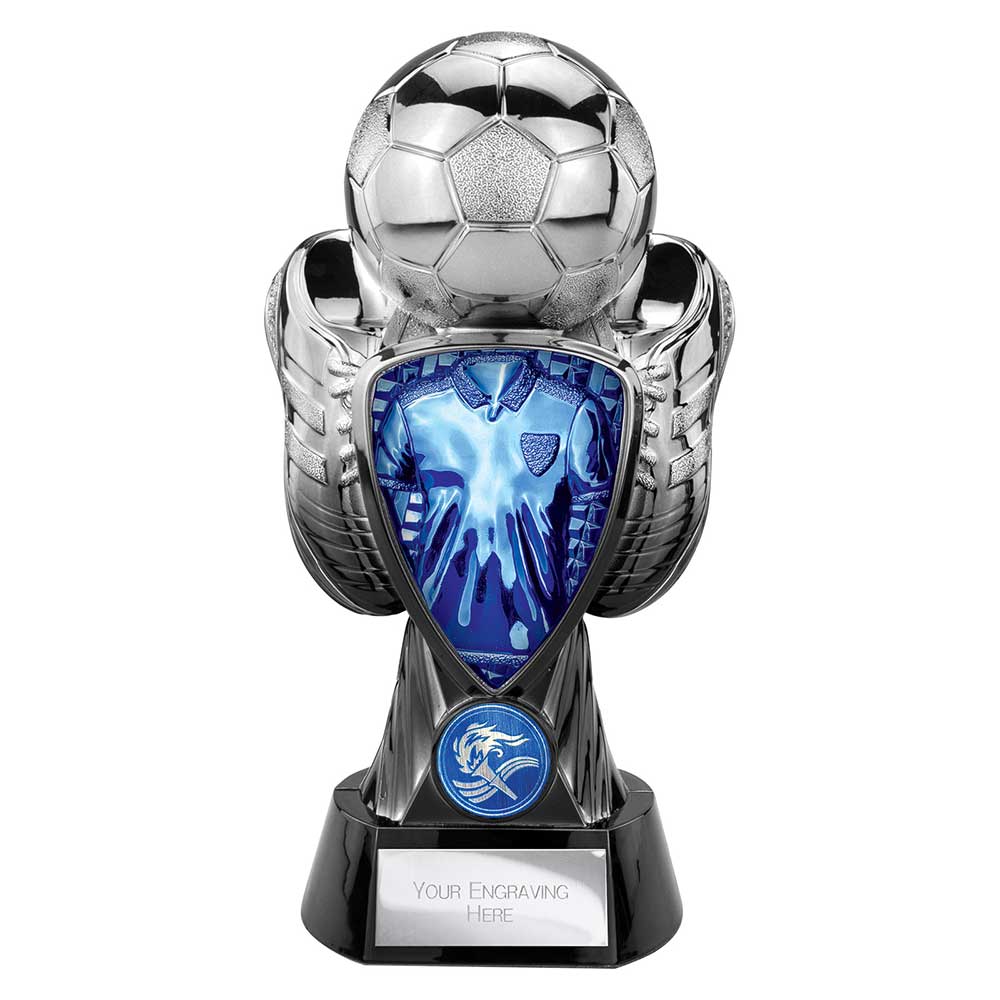 Tournament Football Blue Shirt Trophy