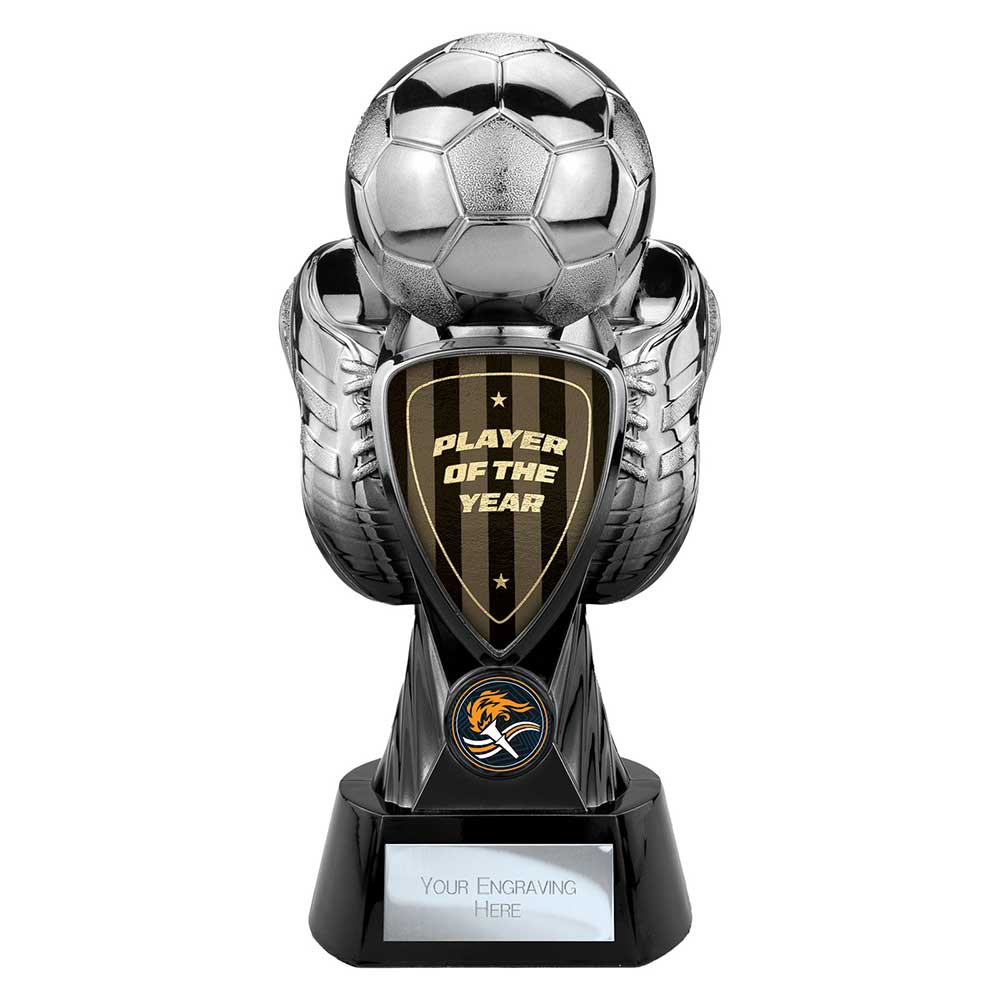 Tournament Football Trophy - Player of the Year (Silver & Black)