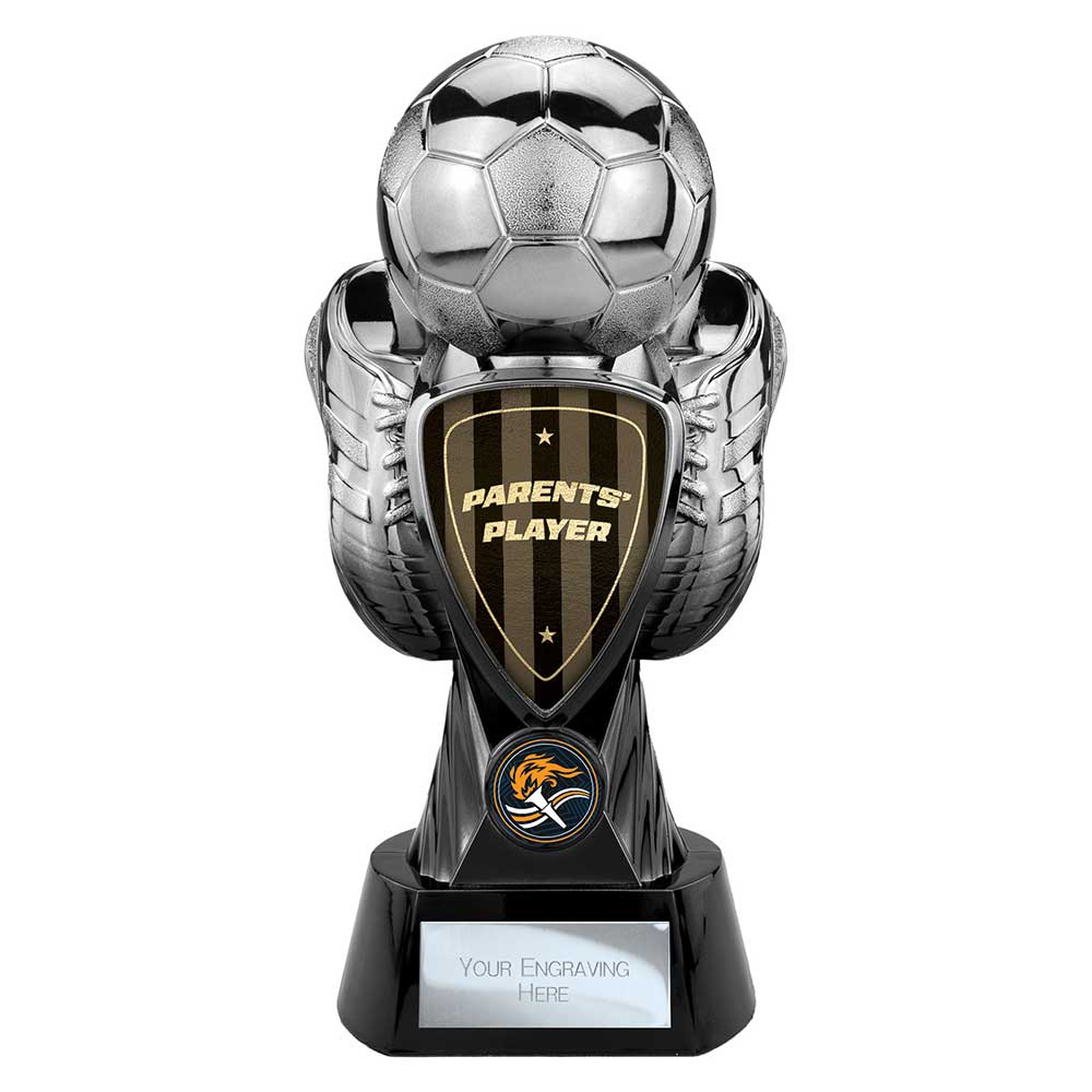 Tournament Football Trophy - Managers Player (Silver & Black)