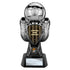 Tournament Football Trophy - Thank You Coach (Silver & Black)