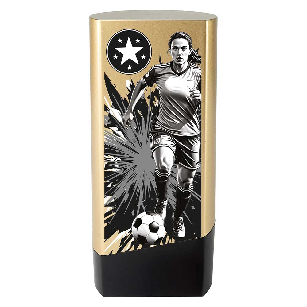 Prime Womens Football Trophy (Gold & Black)