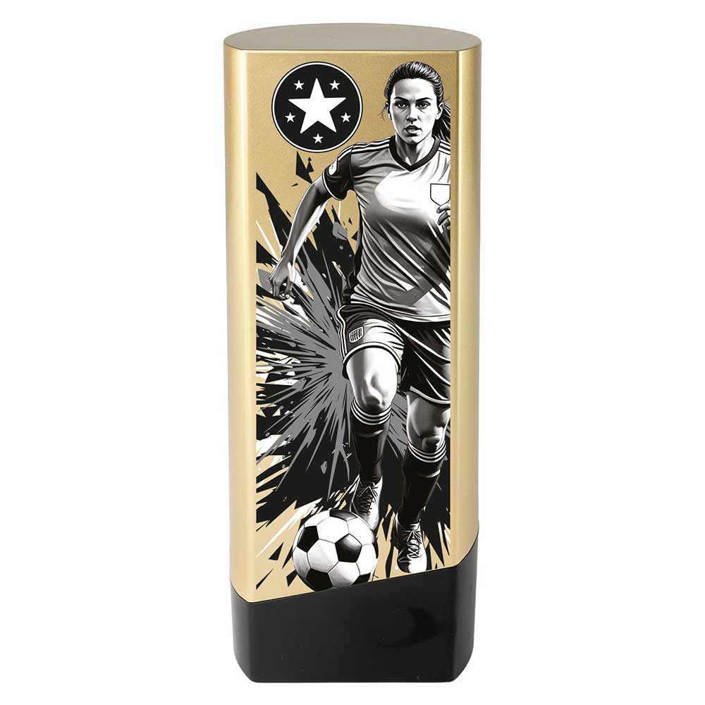 Prime Womens Football Trophy (Gold & Black)
