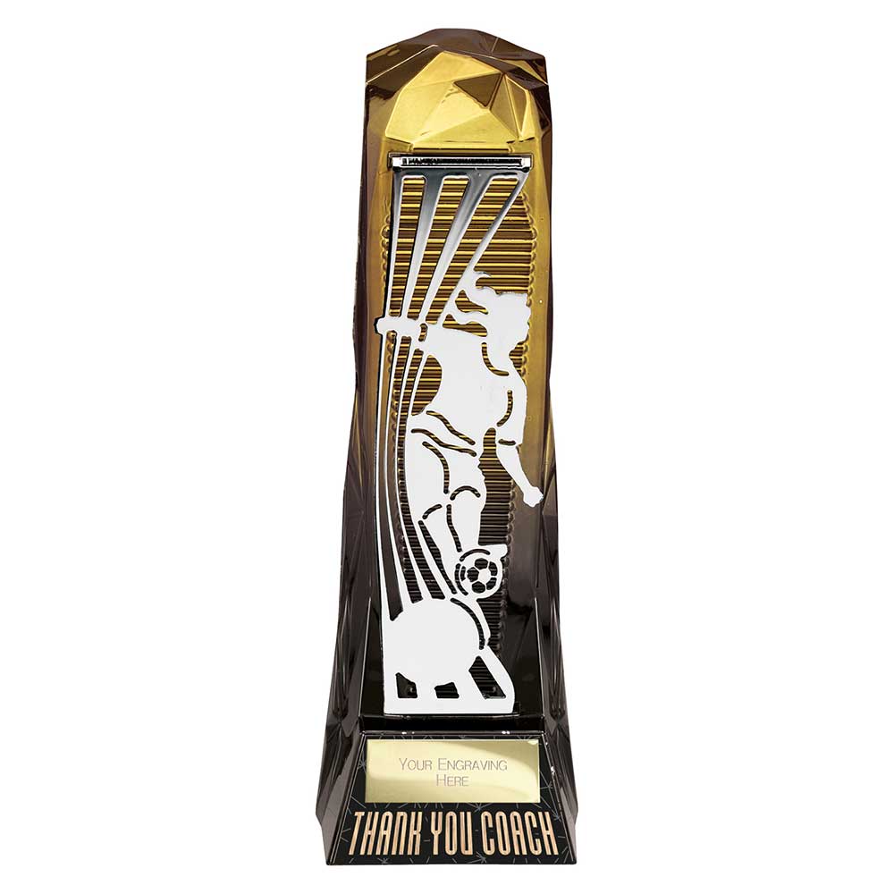 Shard Womens Football Trophy - Thank You Coach (Gold/Black)