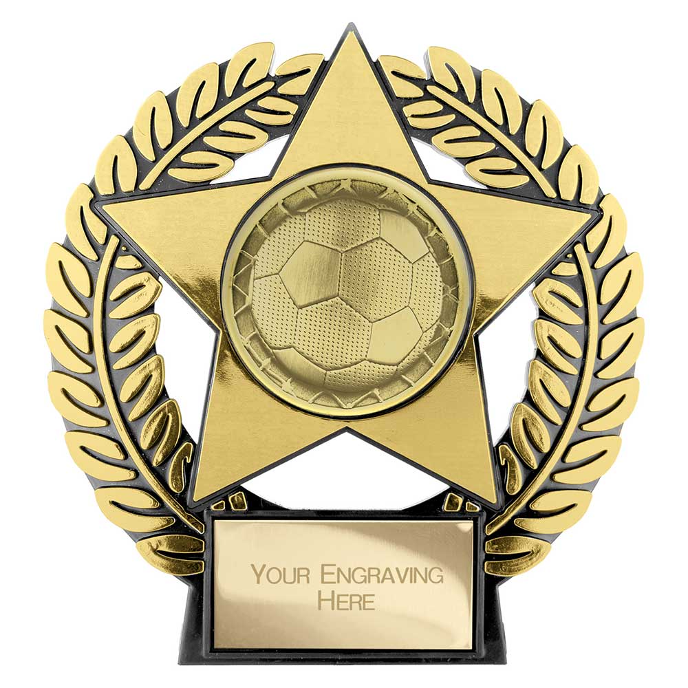 Emperor Star Football Trophy Plaque (Gold)