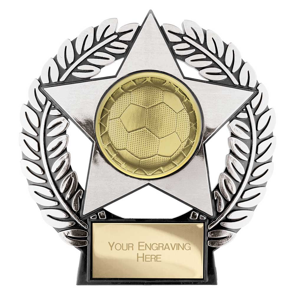 Emperor Star Football Trophy Plaque (Silver)